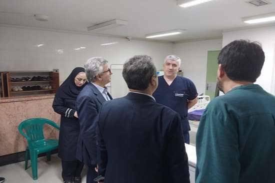 بازدید شبانه رئیس دانشگاه علوم پزشکی گیلان از بیمارستان شهید بهشتی انزلی