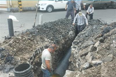 اصلاح شبكه فاضلاب یكصد خانوار رشت