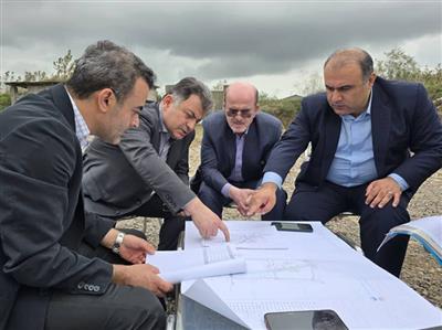 بازدید مسئولان ارشد استانی و شهرستانی از محل احداث تصفیه خانه بهداشتی فاضلاب شهر لنگرود