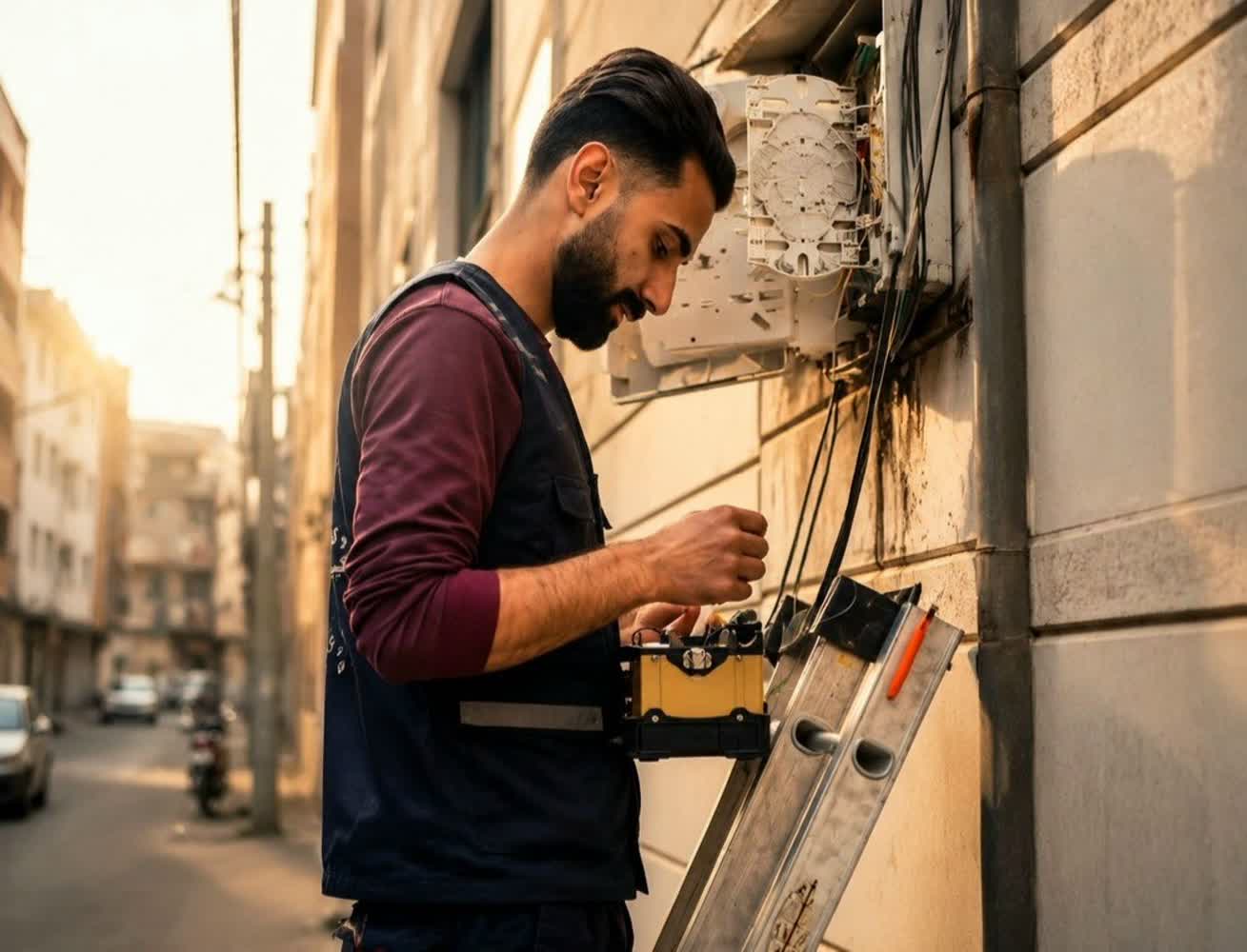 مرکز مخابرات شهید قندی رشت در کانون توسعه شبکه فیبرنوری ؛ گامی بلند برای اینترنت پرسرعت
