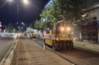 بهسازی خیابان شهدای رشت با اجرای روکش آسفالت در مسیر تقاطع جانبازان