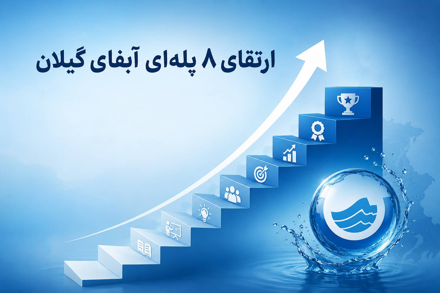 ارتقای ۸ پلهای آبفای گیلان در ارزیابی آموزش كشوری