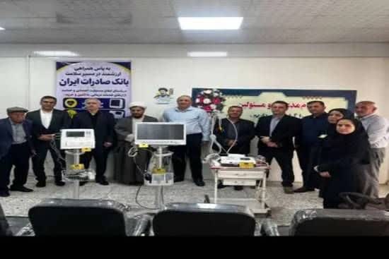 اهدای یک میلیارد تومان تجهیزات پزشکی به بیمارستان سلامت رستم آباد توسط بانک صادرات